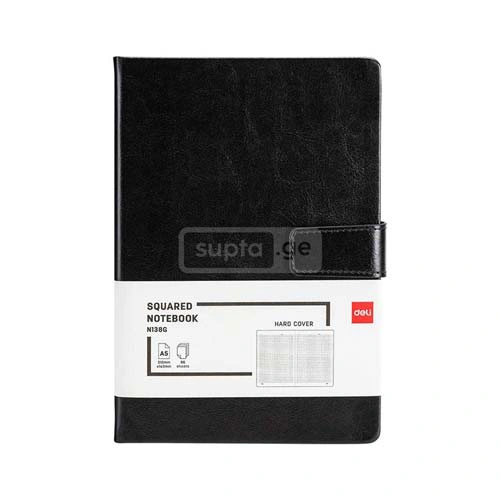 DELI A5 size Notebook with drawers and leather cover 96 sheets N138G DELI A5 size Notebook with drawers and leather cover 96 sheets N138G